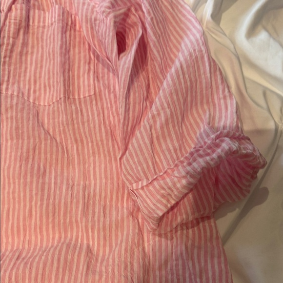 🌴 Lilly Pulitzer Natalie Maxi cover Up Pink and White Stripe XL Flowy & Light - Picture 6 of 10